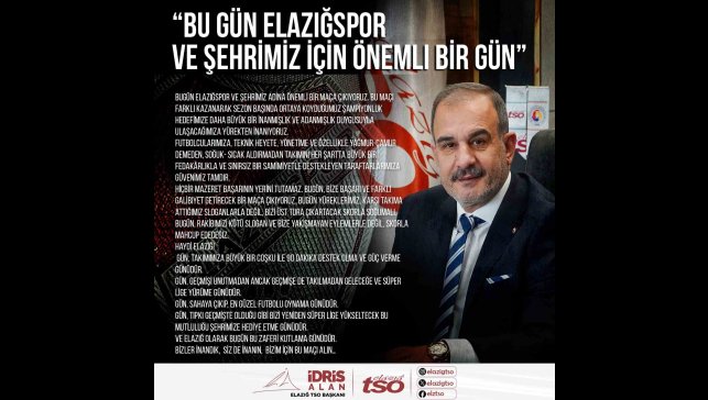 Başkan Alan, "Gün sahaya çıkıp, en güzel futbolu oynama günüdür"