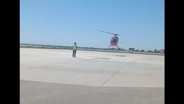 Solunum sıkıntısı yaşayan bebek ambulans helikopterle Van'a sevk edildi