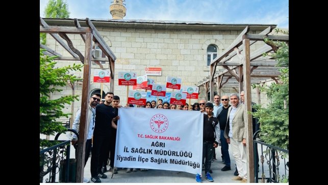 Diyadin'de "sağlık için hareket et" yürüyüşü düzenlendi