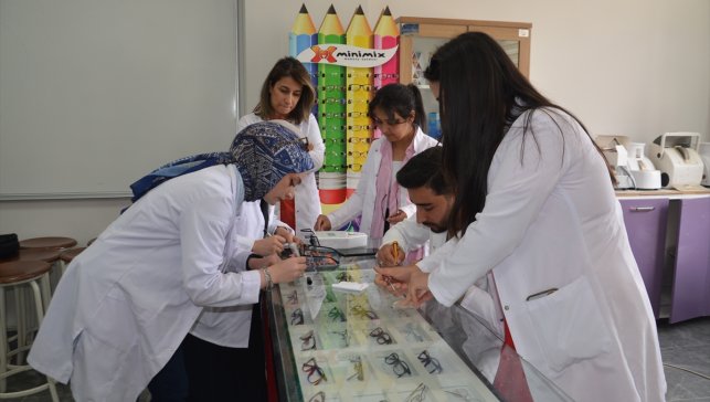 Muş'ta optisyenlik programı öğrencileri, atölyede mesleğin inceliklerini öğreniyor