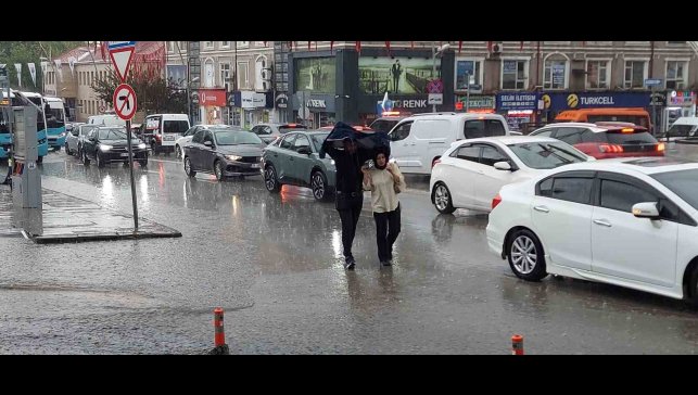 Erzurum'da sağanak hayatı felç etti