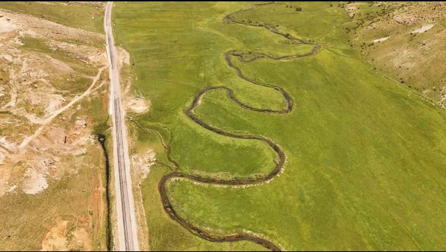 Yeşillik içindeki menderesler havadan görüntülendi