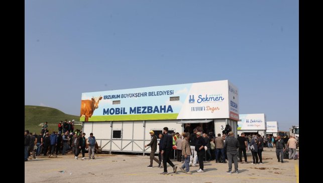 Vatandaş mobil mezbahanelere koştu