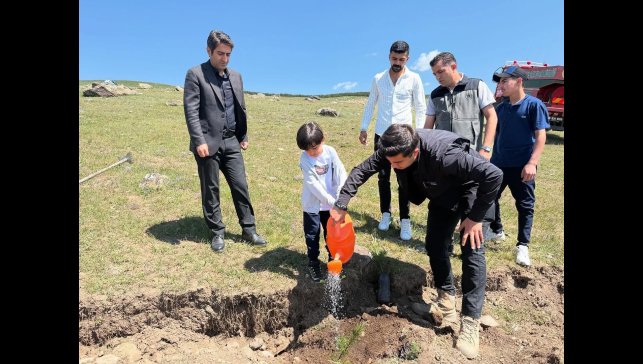 Sarıkamış'ta fidanlar toprakla buluştu