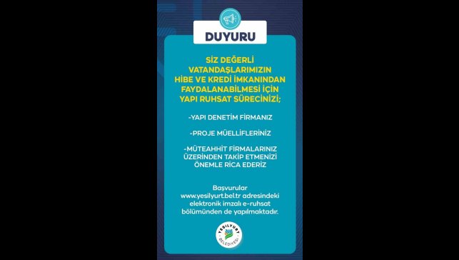 Yeşilyurt'ta Yerinde Dönüşüm için geri sayım başladı