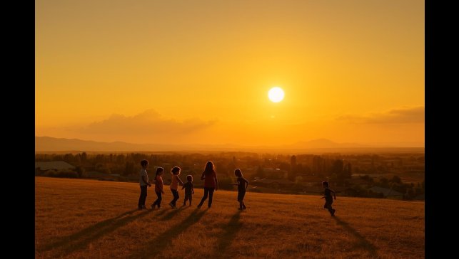 Ağrı'da gün batımı kartpostallık görüntüler sunuyor