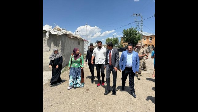 Kaymakam Mahir, Köyde devam eden parke çalışmalarını inceledi