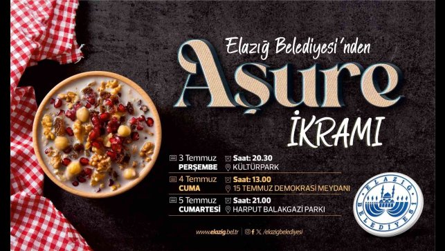Elazığ Belediyesinden aşure ikramı