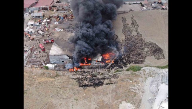 Van Hurdacılar Sitesi'nde korkutan yangın