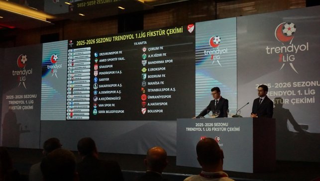Trendyol 1. Lig 2025-2026 sezonu fikstür çekimi