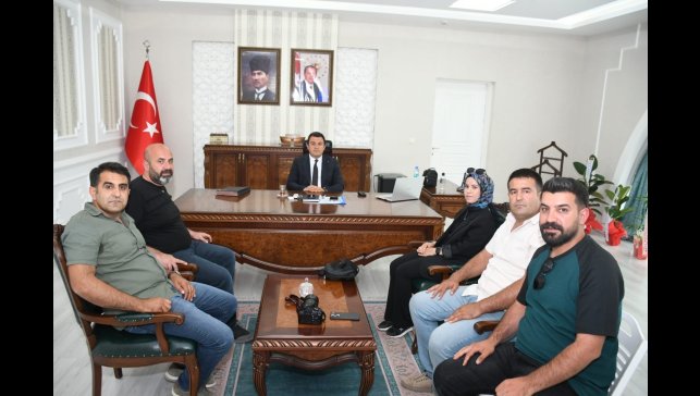 Basın temsilcilerinden Kaymakam Dertlioğlu'na ziyaret