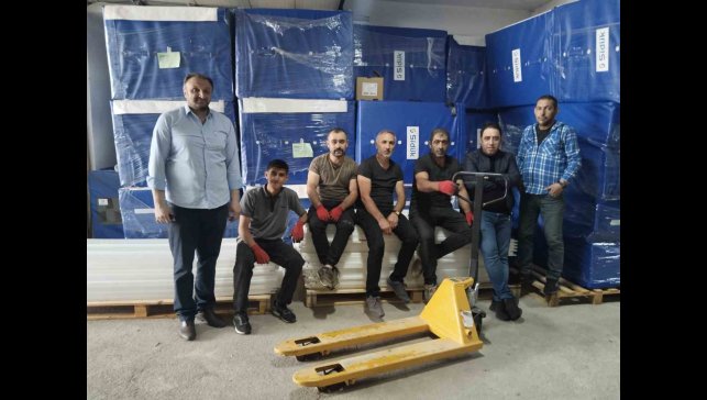 Hollanda'dan alınan minderler Erzurum'a ulaştı