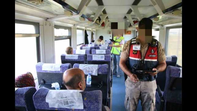 Jandarma ekiplerinden Doğu Ekspresinde asayiş uygulaması