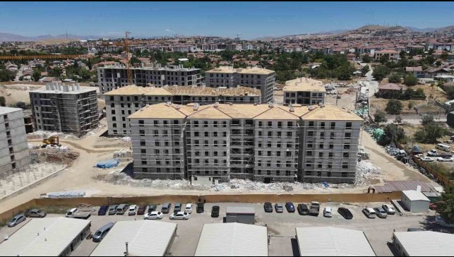 Kiltepe Mahallesi'nde 770 deprem konutunun kaba inşaatı tamamlanmak üzere