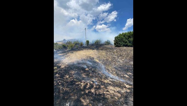 Cam kırığı yangına neden oldu