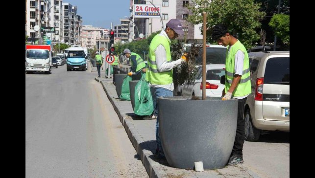 Van Büyükşehir Belediyesinden yeşil alanlarda yoğun mesai