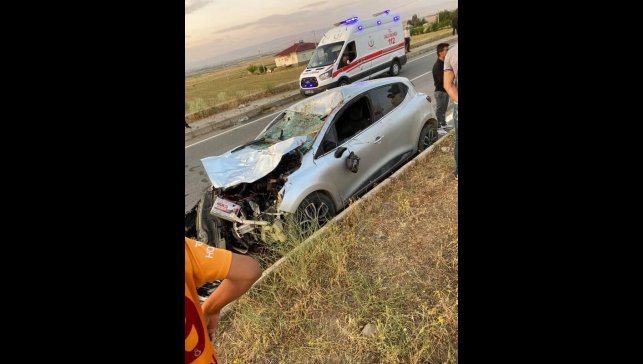 Muş'ta otomobil ineğe çarptı, 1 kişi yaralandı