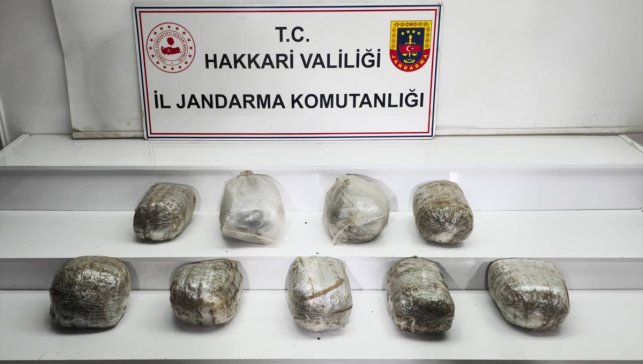 Hakkari'de 14 kilogram skunk ele geçirildi