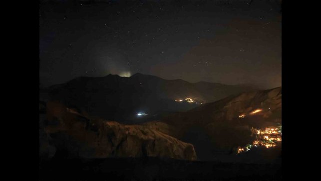 Erzurum-Artvin sınırında gizemli ışık