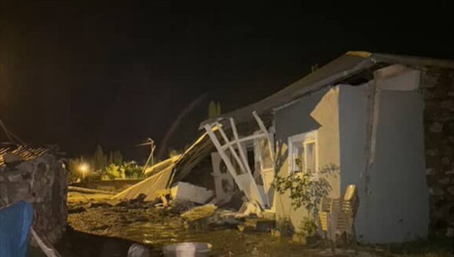 Kars'ta sel ve heyelan nedeniyle köylerde hasar oluştu