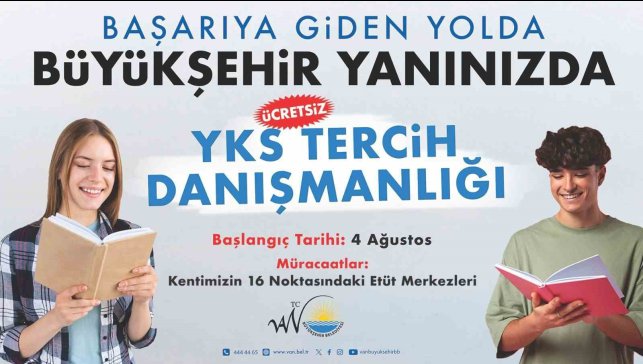 Van Büyükşehir Belediyesinden öğrencilere tercih desteği