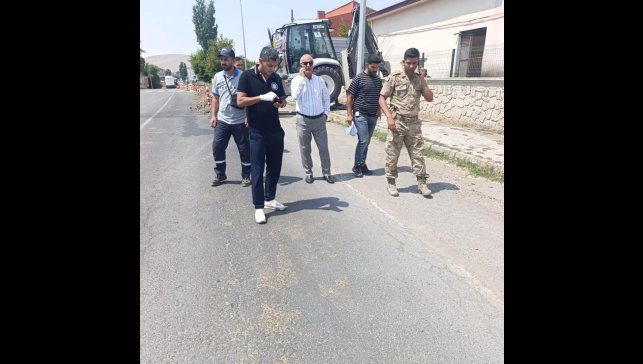 Hamur'da doğalgaz çalışmaları sürüyor