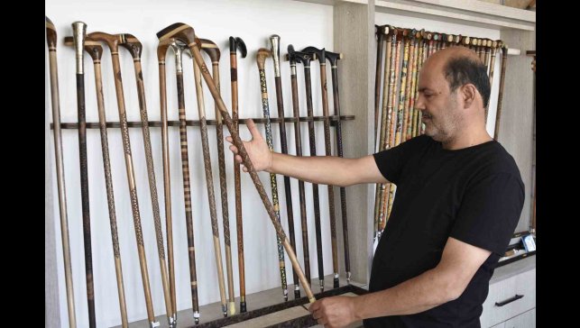 Cumhurbaşkanı Erdoğan ve Bahçeli için özel tasarım baston