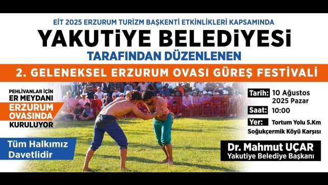 Yakutiye Belediyesi'nden ata sporuna destek: 2. Geleneksel Erzurum Ovası Güreş Festivali'ne geri sayım