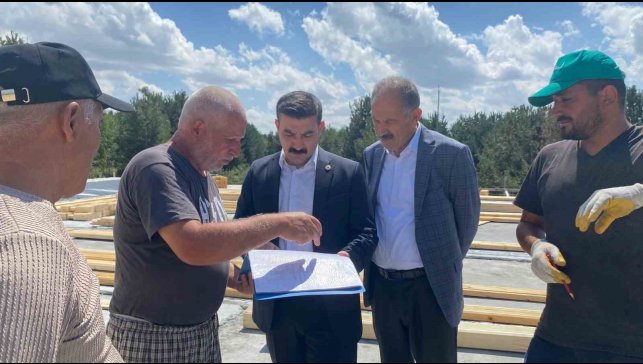 Arpaçay'da Kütük Evin yapımına başladı