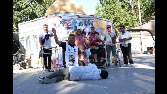 Özel bireylerden "Gazze" için anlamlı etkinlik