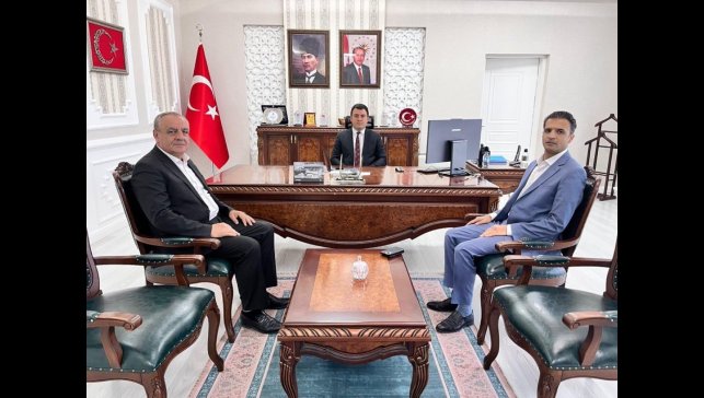 Ağrı TEİAŞ ve Ağrı Havaalanı müdürlerinden Kaymakam Dertlioğlu'na ziyaret