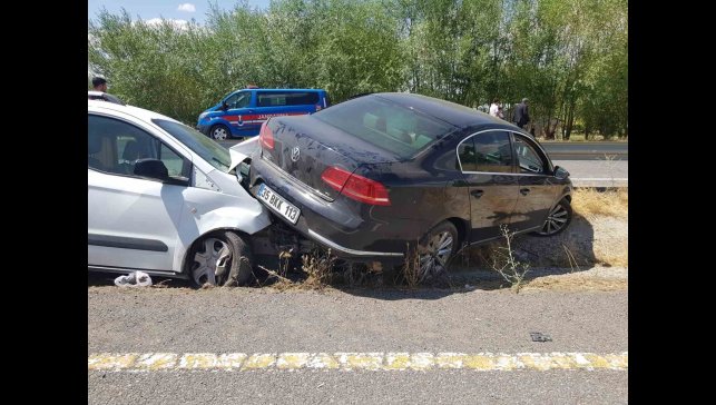 Ağrı İl Sağlık Müdürlüğü'ne ait makam aracı, Patnos dönüşünde kaza yaptı