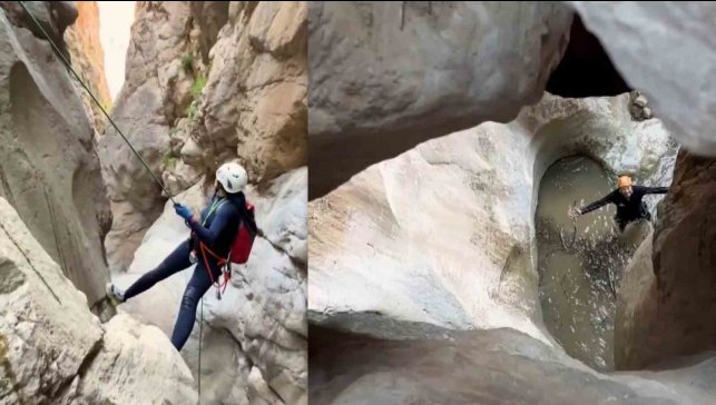 27 şelale inişli Dilliçay Kanyonunun ilk geçişi gerçekleştirildi