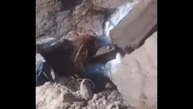 Malatya'da altyapı çalışması sırasında yol çöktü