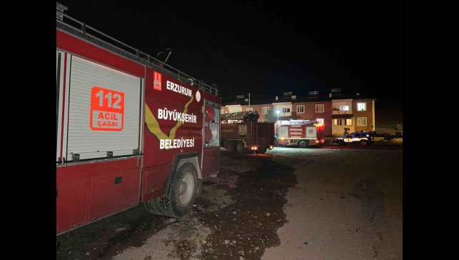 Tekman'da korkutan yangın