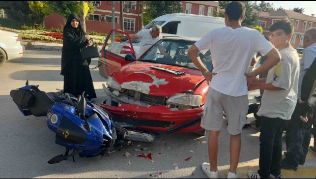 Malatya'da otomobil ile motosiklet çarpıştı: 1 yaralı