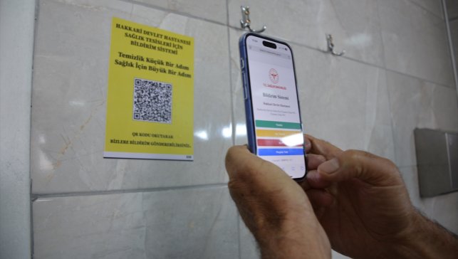 Hakkari'deki hastanelerde "QR Kod Temizlik Uygulaması" başladı