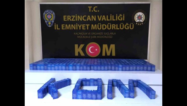 Erzincan'da bin paket makaron ele geçirildi