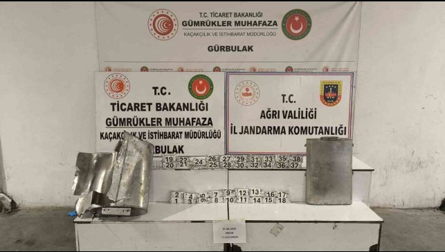 Ağrı'da tırın yakıt deposunda 11 kilo eroin ele geçirildi