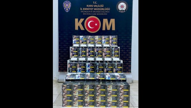 Kars'ta 100 bin makaron ele geçirildi