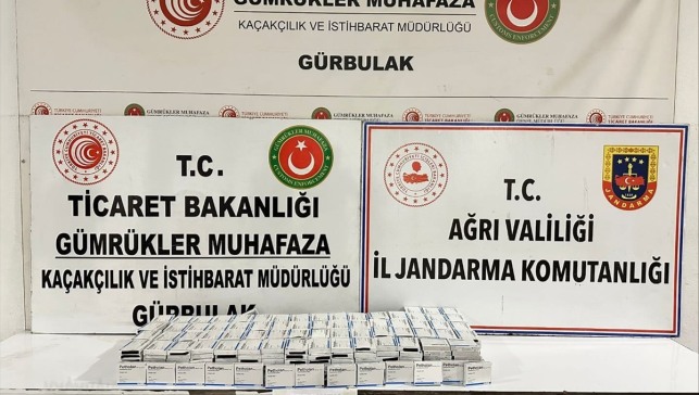 Ağrı'da bir çekicinin dorsesinde 2 bin 450 uyuşturucu hap ele geçirildi