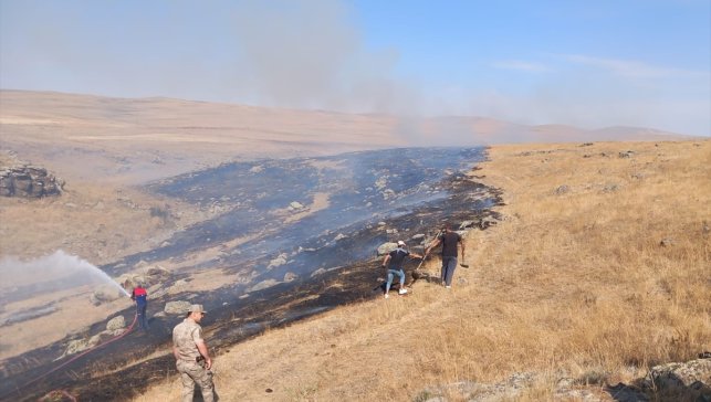 Kars'ta çıkan anız yangını söndürüldü