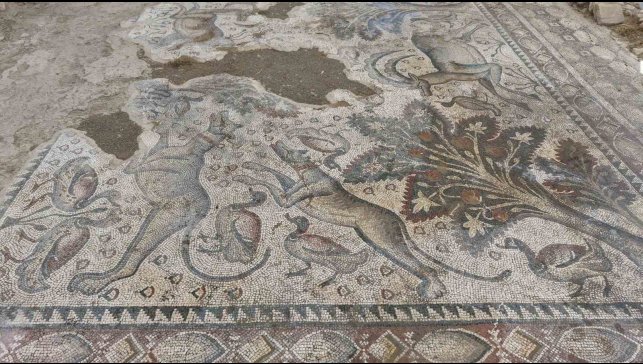 Hayvan figürleriyle dolu bin 700 yıllık Roma mozaiği, burjuva yaşamının izlerini taşıyor