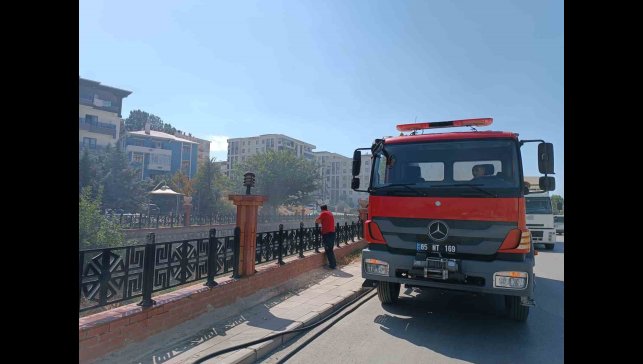 Van'da kuru ot yangını