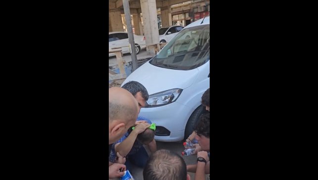 Kafasına inşaattan tuğla düşen şahıs yaralandı