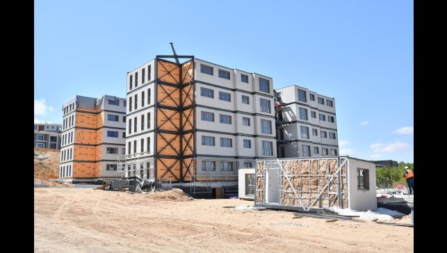 Malatya Yeşilyurt'ta depreme dayanıklı çelik modüler yüksek katlı binalar yükseliyor