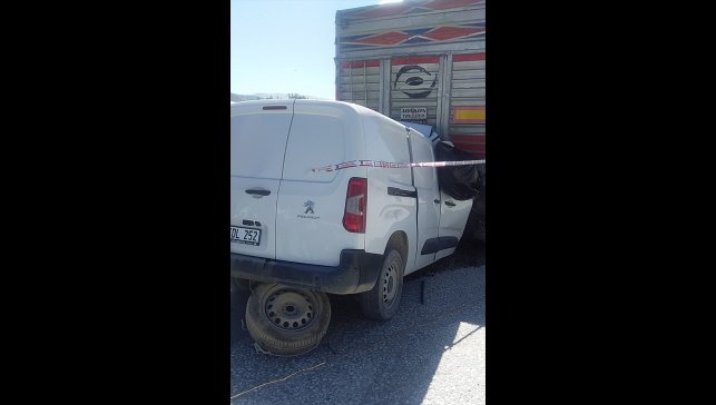 Elazığ'da park halindeki tıra çarpan hafif ticari aracın sürücüsü öldü