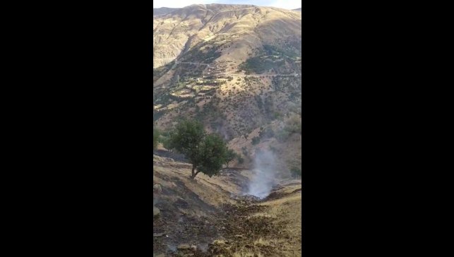 Hizan'da anız yangını