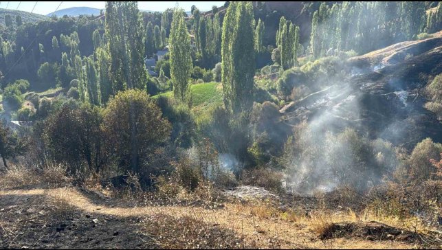Pütürge'de bahçe yangını korkuttu