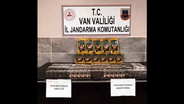Van'da 720 paket kaçak sigara ele geçirildi
